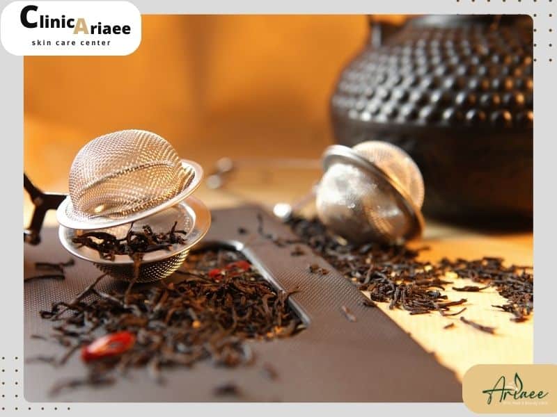 استفاده از محلول چای سیاه: