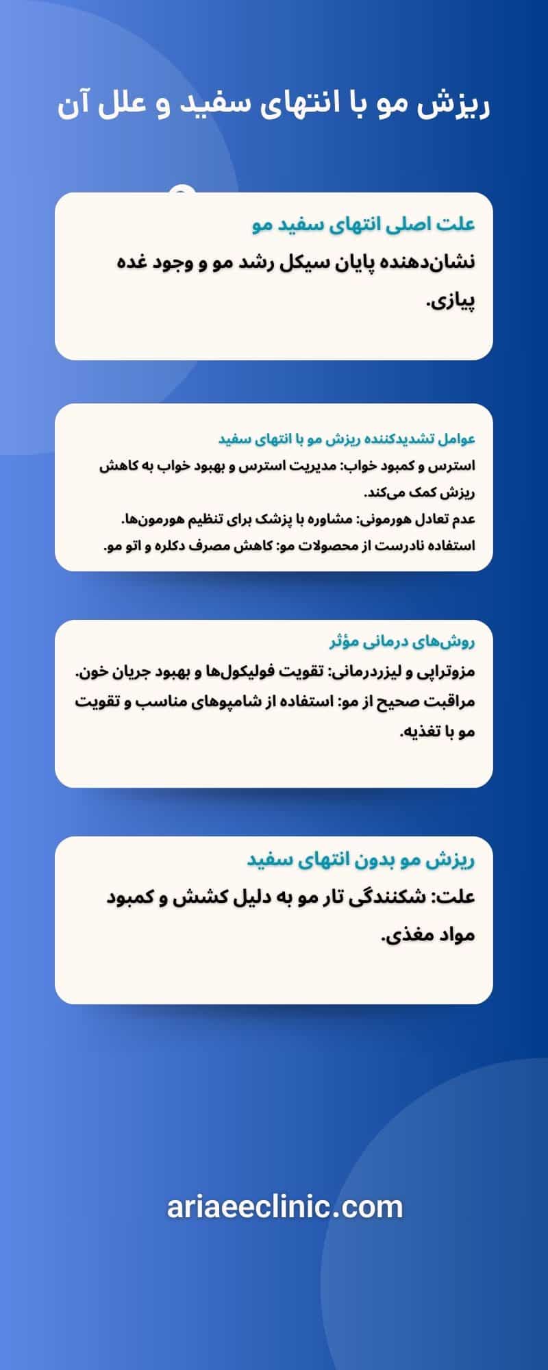 ریزش مو با انتهای سفید
